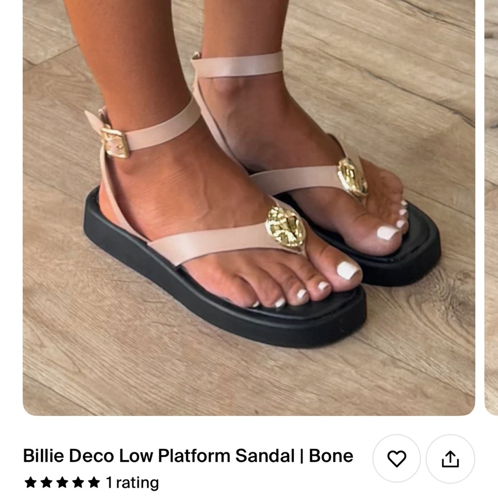 Deco Low Platform Sandal - Bone